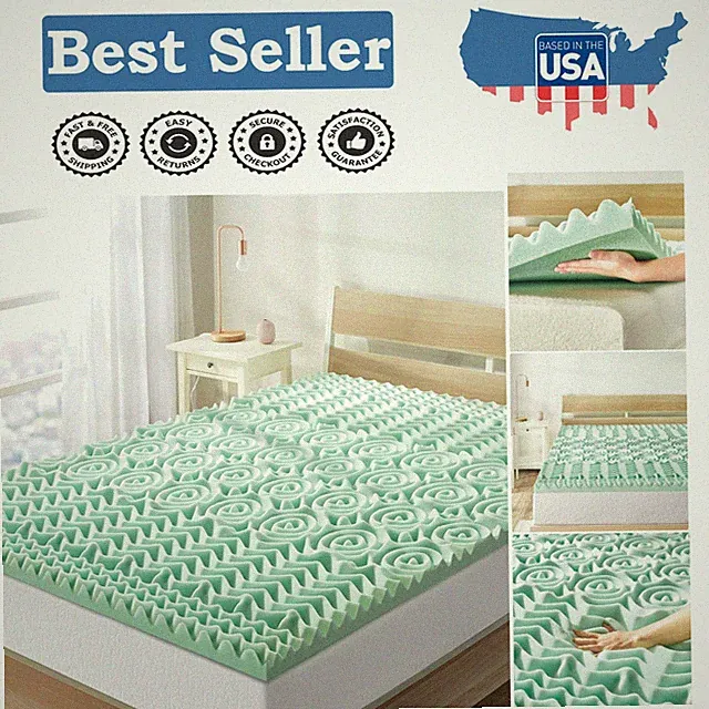 5-Zone Memory Foam Topper with Aloe Vera for Revitalizing Sleep - Twin