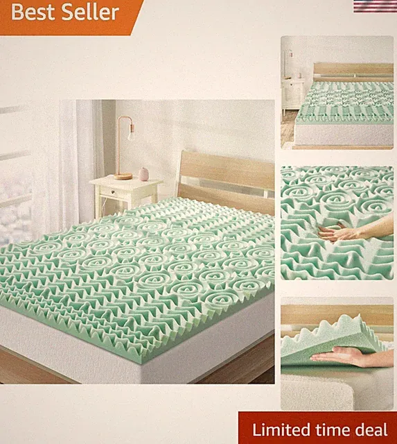 Calming Aloe Infused 1.5 Inch Memory Foam Mattress Topper - Twin Size Comfort