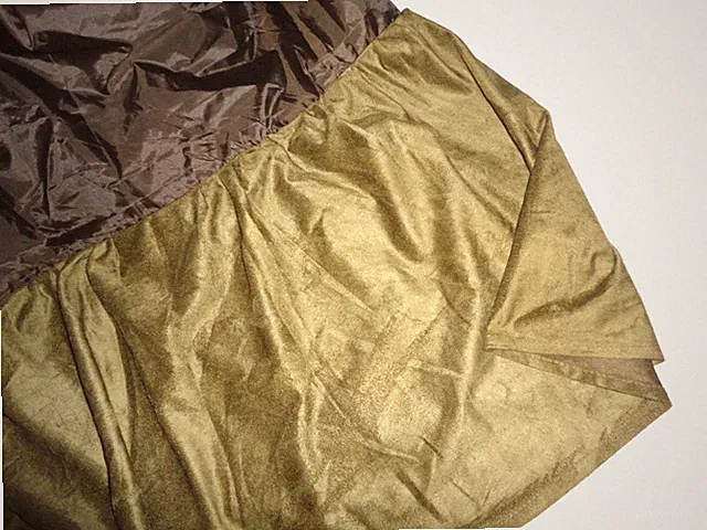 CARSTEN'S FAUX GREEN SUEDE SOUTHWESTERN WESTERN QUEEN BEDSKIRT 16" SPLIT
