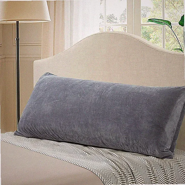 EVOLIVE Soft Micromink, Faux Fur, Faux Suede Body Pillow Cover 21"x54" Replaceme