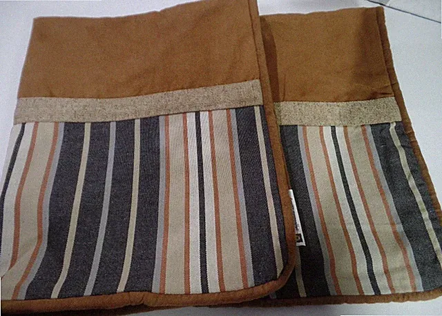 Hi End Accents Ashbury 2 Standard Pillow Shams Covers Faux Suede NICE