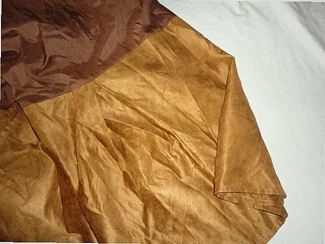 HI END Highland Lodge SUEDE CARAMEL SOUTHWESTERN (1) QUEEN BEDSKIRT 18" SPLIT