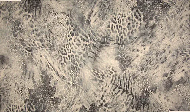 Luxury PRINTED STRETCHY Faux Suede Suedette Fabric Material - DESIGN 3
