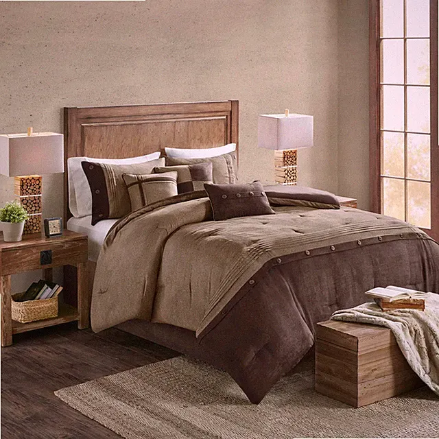 Madison Park Boone Cozy Comforter Set Faux Suede Deluxe Hotel Styling All