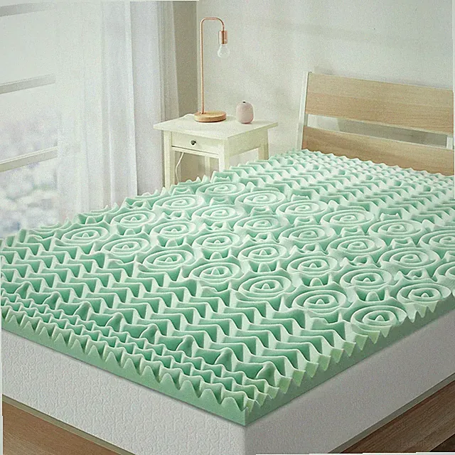 Mellow 1.5 Inch 5-Zone Memory Foam Mattress Topper, Calming Aloe Infusion, Dorm
