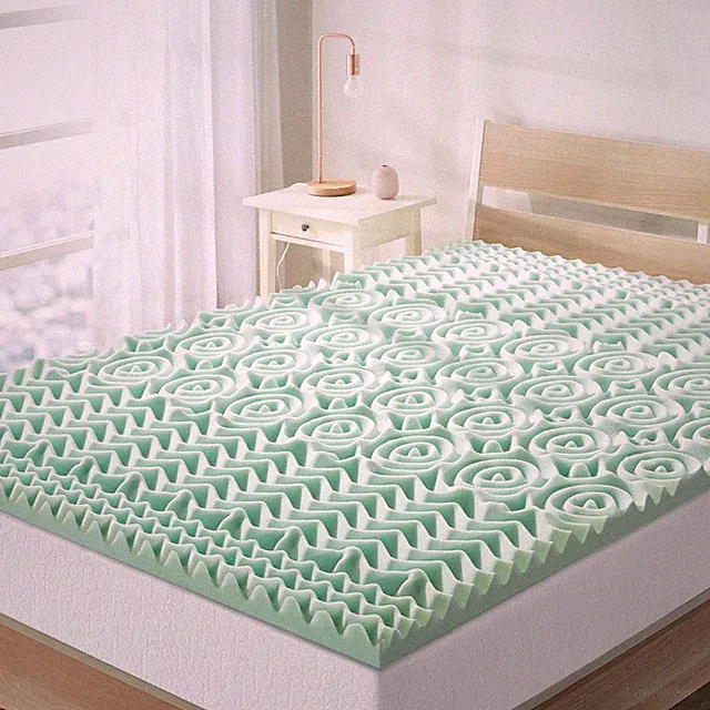 Mellow 1.5 Inch 5-Zone Memory Foam Mattress Topper, Calming Aloe Infusion, Twin