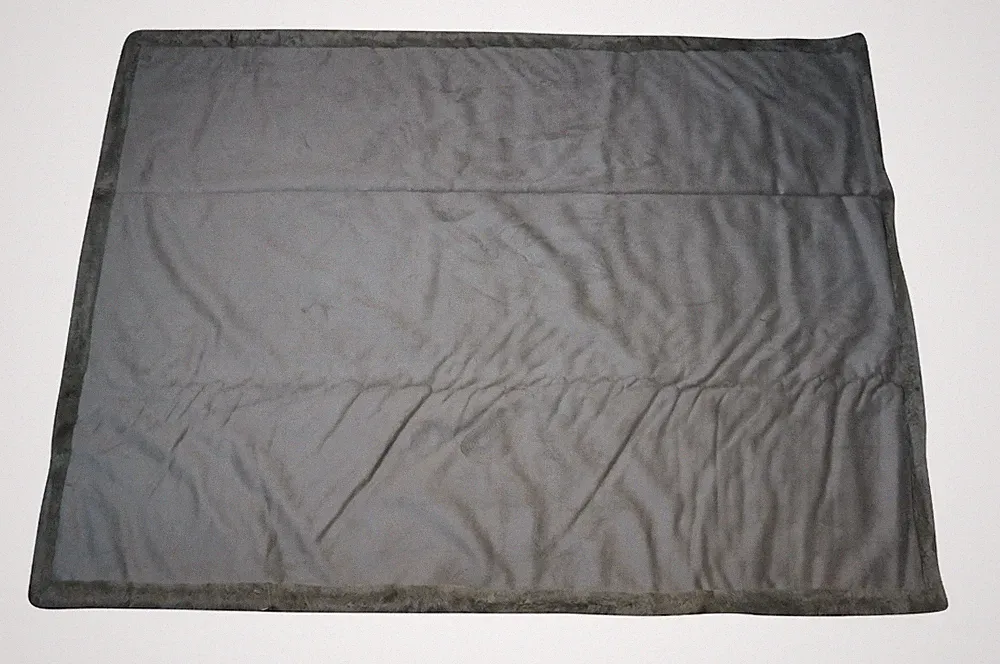 Modern Green Gray Sage Faux Fur Suede Throw Blanket 57" x 76"