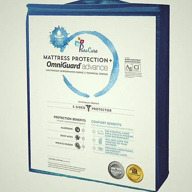 NEW PURECARE OmniGuard® Advance Mattress Protector TWIN Size 5-Sided Protection