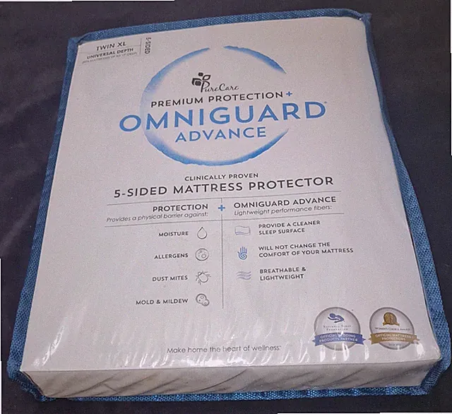 NEW PURECARE OmniGuard® Advance Mattress Protector TWIN XL SIZE -(WHITE)