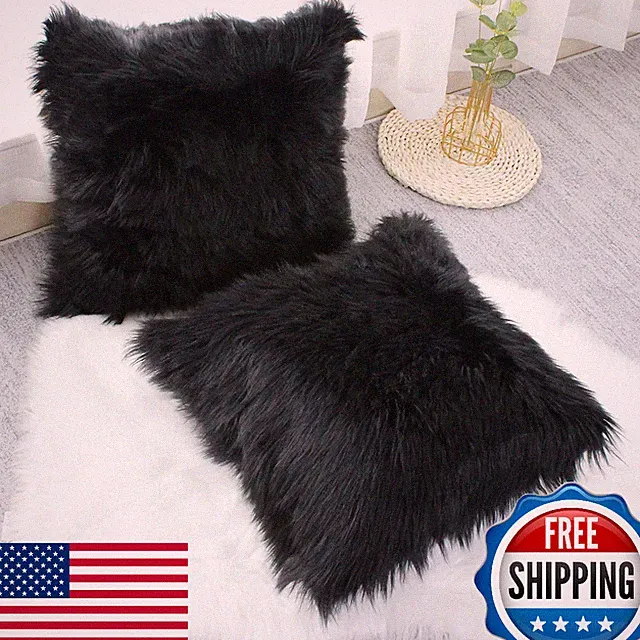 OYIMUA 24x24 Faux Fur Throw Pillow Covers - Fluffy Farmhouse Luxury