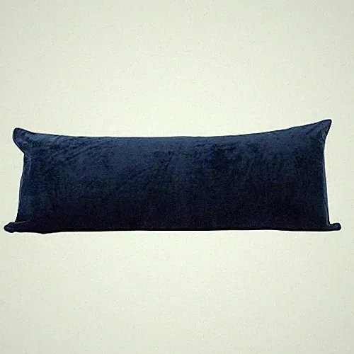 Soft Micromink, Faux Fur, Faux Suede, Faux 21"x54" Body Pillow Cover Navy