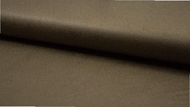 STRETCHY Faux Suede Foil Snakeskin Fabric Material - KHAKI
