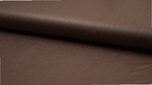 STRETCHY Faux Suede With Foil Fabric Material - BROWN