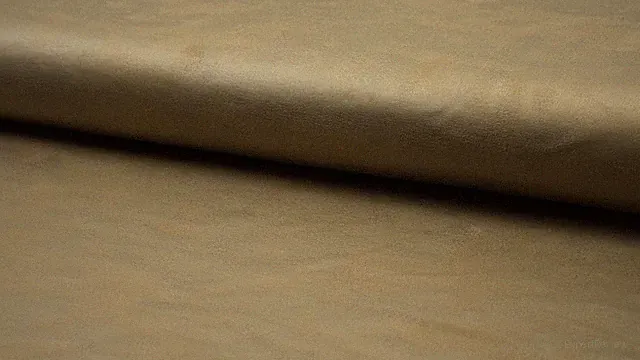 STRETCHY Faux Suede With Foil Fabric Material - HAVANNA