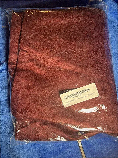 Suede Soft Pair Chocolate Brown/ Burgundy King Pillowcases ( Looks More Brown)