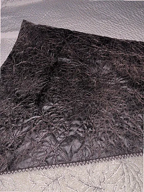 Woolrich Throw Blanket Faux Suede Sherpa Leaves Fall Brown 50”x60”